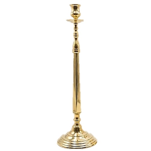 Italian 56cm Solid Brass Procession Candle Holder - Imported