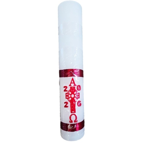 Paschal Candle - Celtic Cross Wax Design -70mm wide x 600mm tall (Current Year)