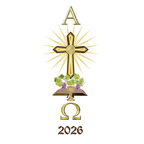 Cross Bible & Vines Paschal Easter Candle - 100mm x 600mm