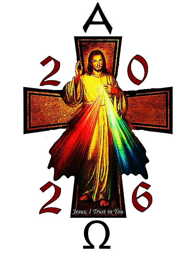 Divine Mercy - no thorns -  Paschal Easter Candle - 100 x 800mm