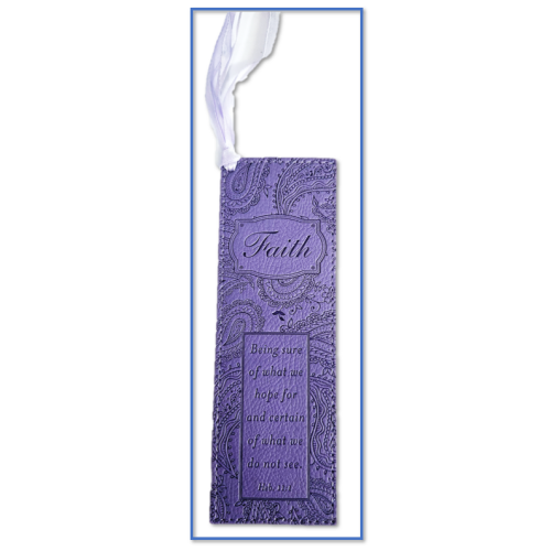 Faith Bookmark in Lux Leather - Mauve