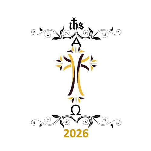 Black and Gold Paschal Easter Candle - 100 x 400mm