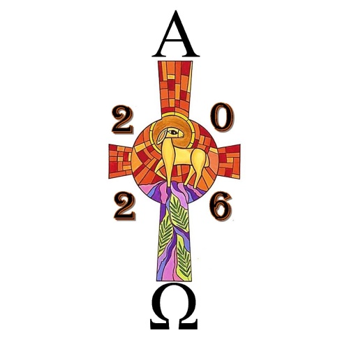 Lamb Design Paschal Easter Candle - 100 x 800mm