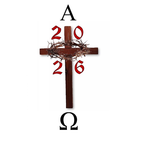 Thorn Cross  Paschal Easter Candle - 100 x 800mm