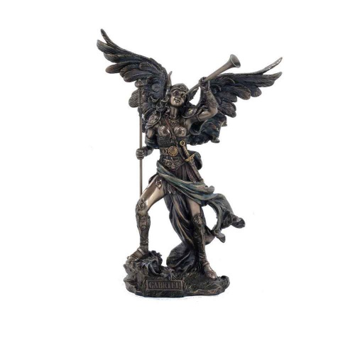 Bronze Archangel Gabriel Female Statue - 34cm tall