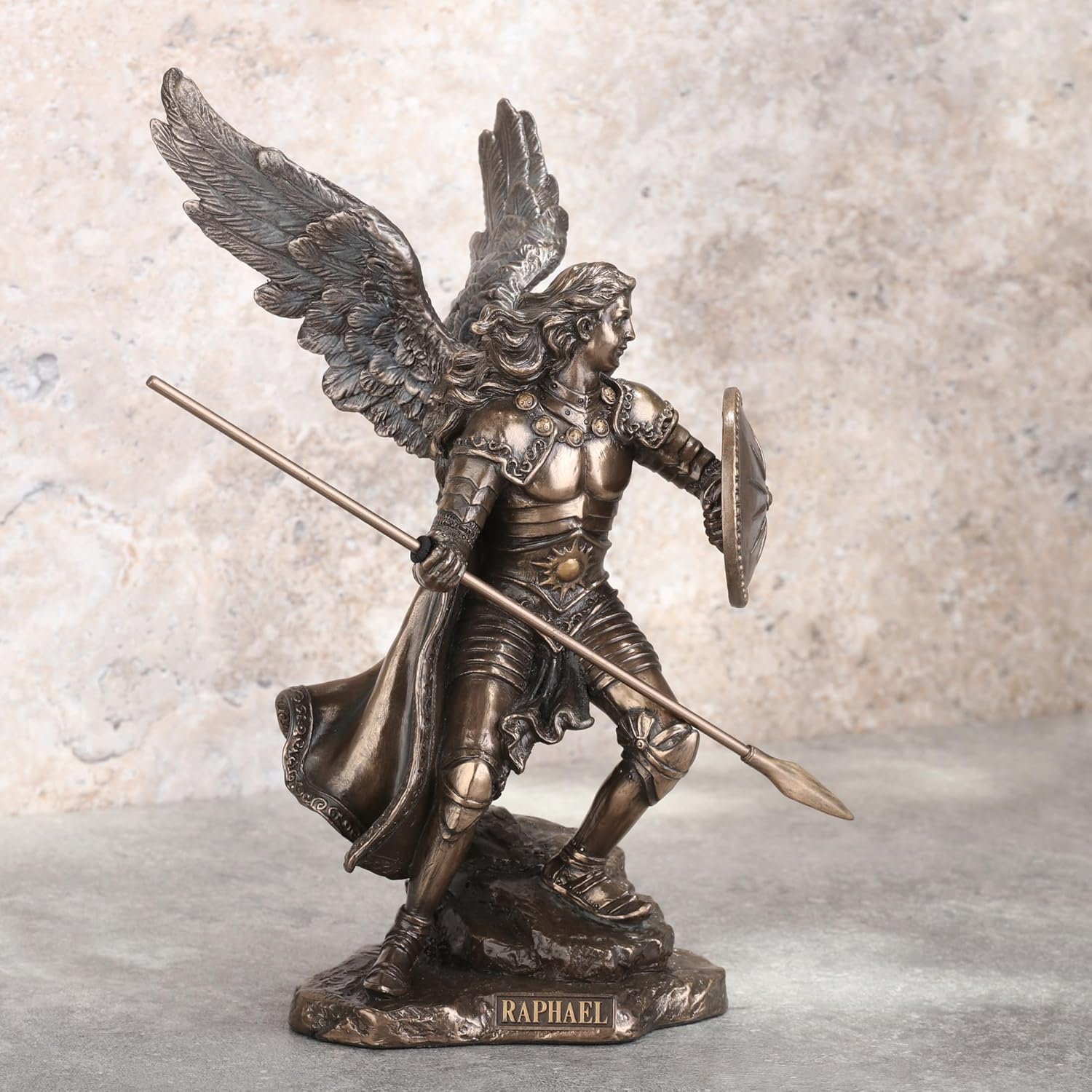 34cm Bronze Archangel Raphael Statue - Studio Collection - Image 7