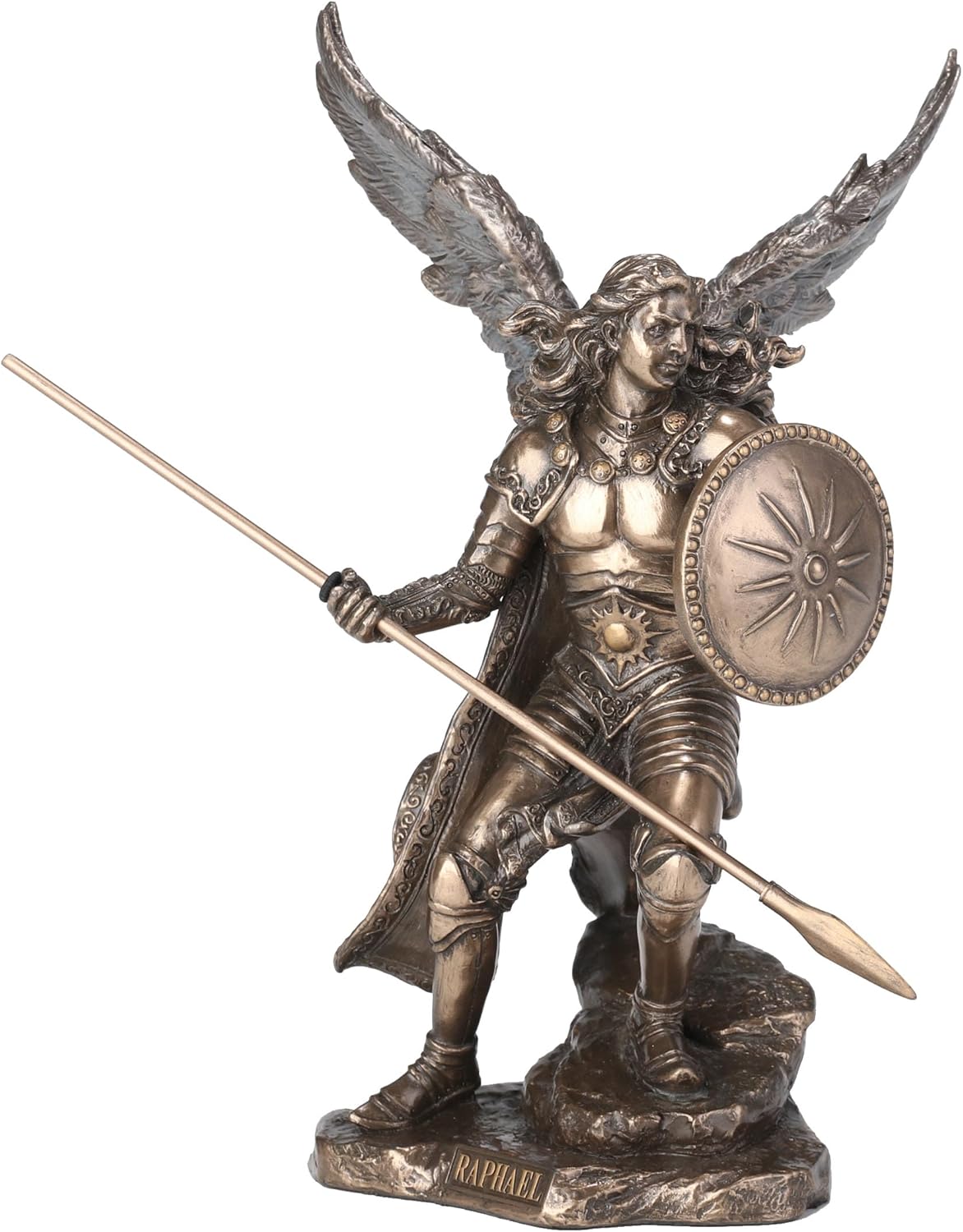 34cm Bronze Archangel Raphael Statue - Studio Collection - Image 6
