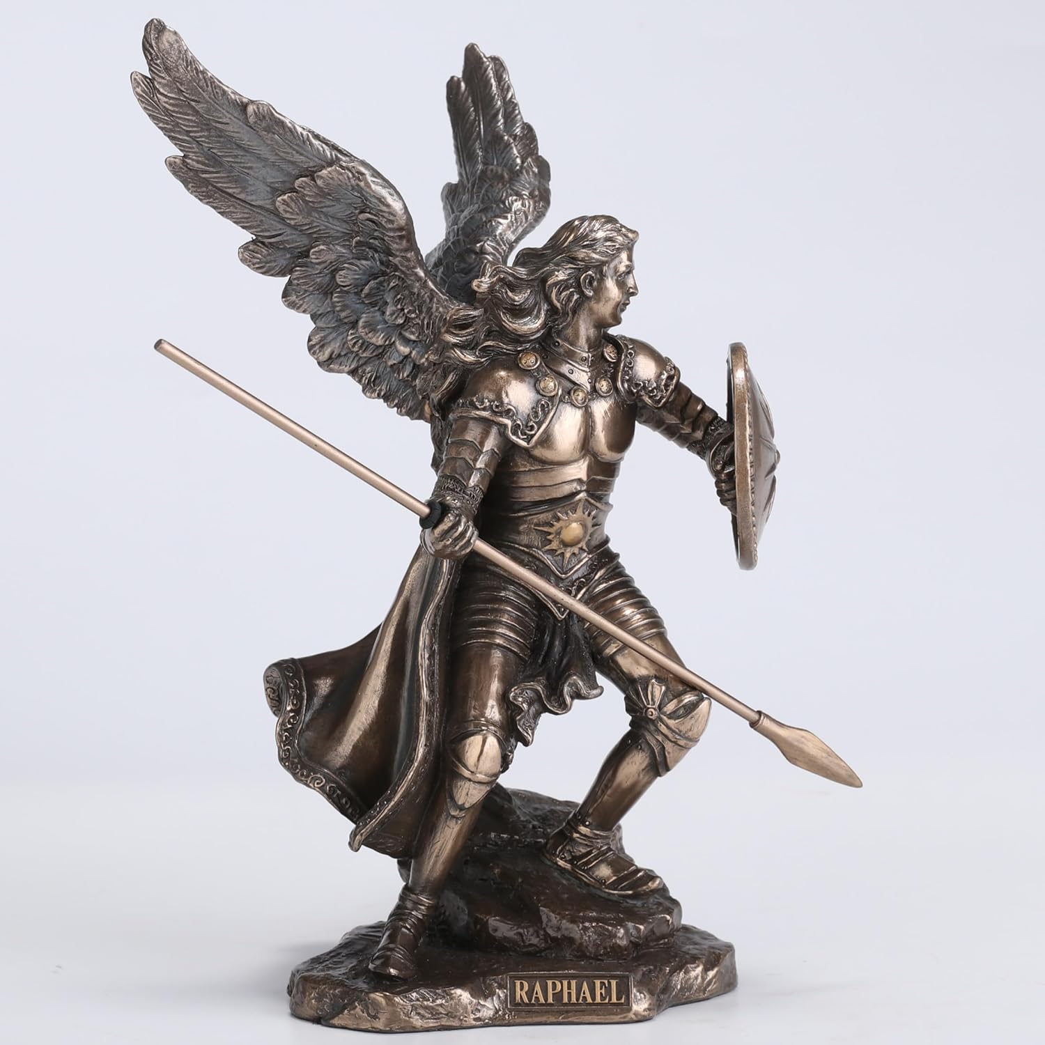 34cm Bronze Archangel Raphael Statue - Studio Collection - Image 4