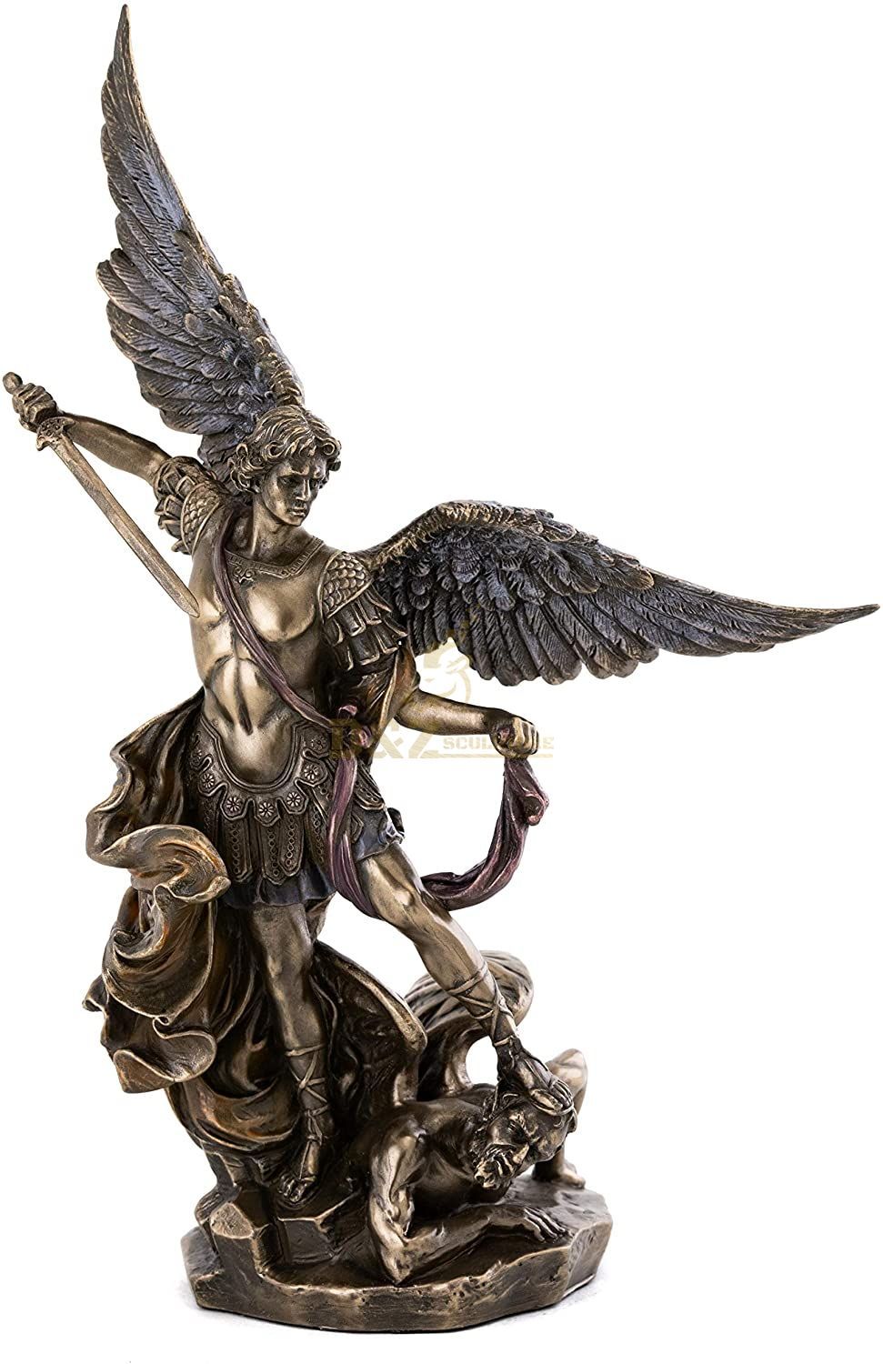 77cm - St Michael the Archangel Bronze Statue