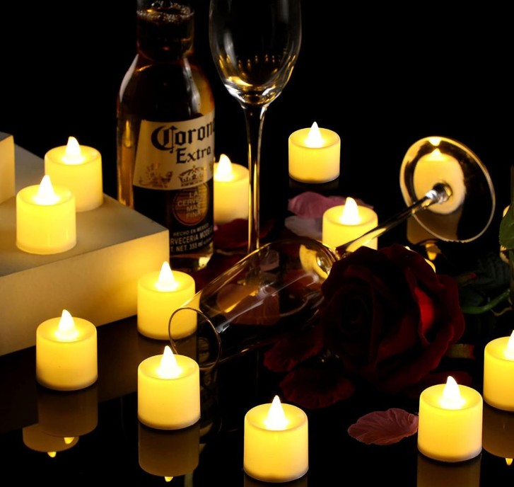LED Battery Operated Tea Light - 4cm wide x 3.8cm tall - 200hours battery life - Image 3