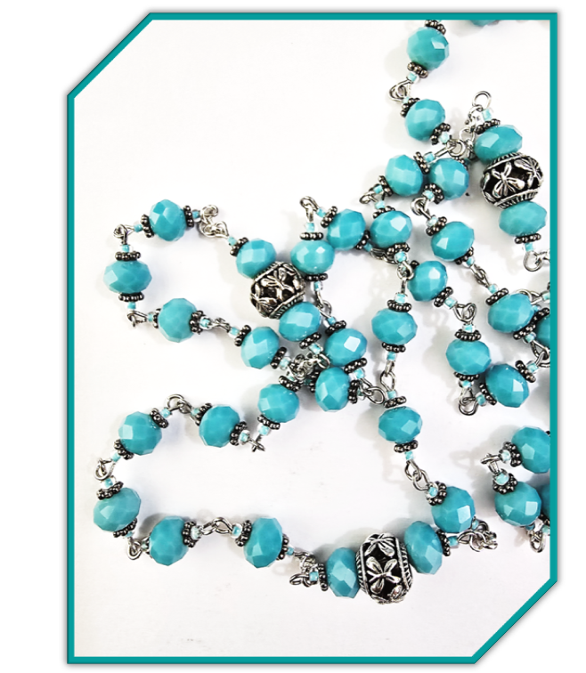 Turquoise December Birthstone Rosary - Image 3