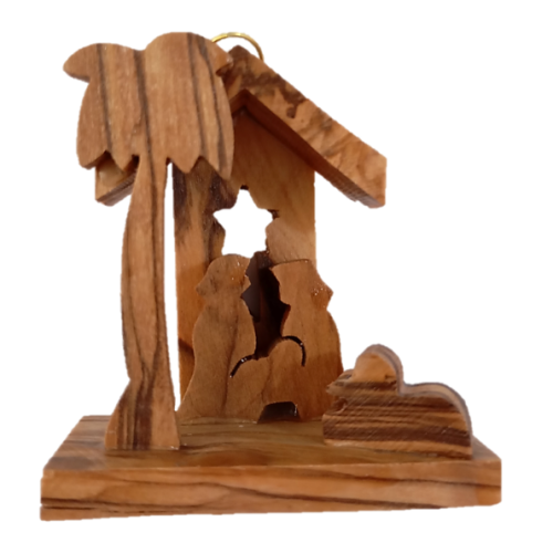 Holy Land Mini Nativity - 6cm tall - Olivewood
