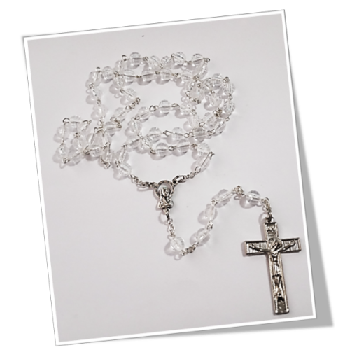 8mm Crystal Acrylic Bead Rosary