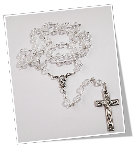 8mm Crystal Acrylic Bead Rosary