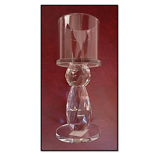 18cm Crystal Candle holder with Chimney