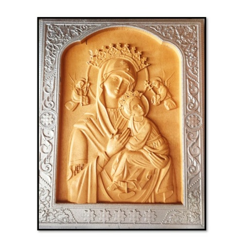 Madonna & Child Wooden Wall Carving