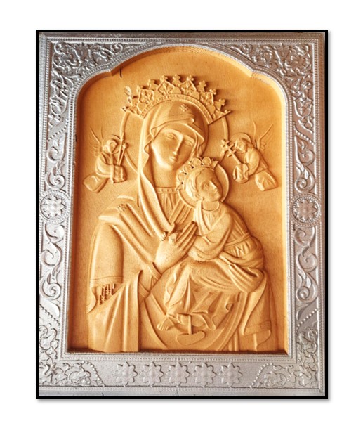 Madonna & Child Wooden Wall Carving