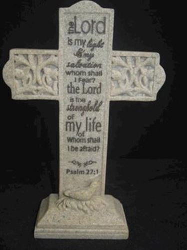 The Lord is my Light  stone cross