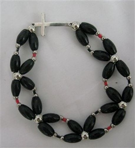 Braided Cross Wooden Bracelet
