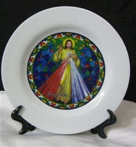 Divine Mercy Plate with Stand