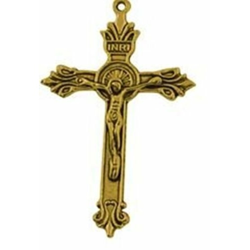 Flowing Crucifix - gold 5cm