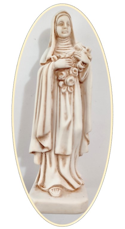 St Therese of Lisieux 14cm statue in Vanilla - The Little Flower