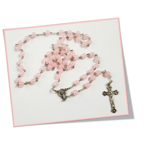 Pink 8mm Rosary