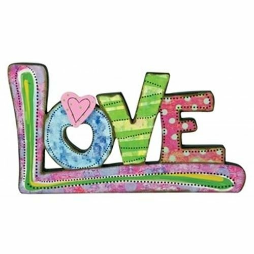 Love - large wooden words table stand
