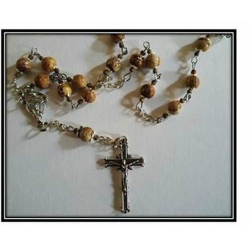 Peace Chaplet in silver - Picture Jasper