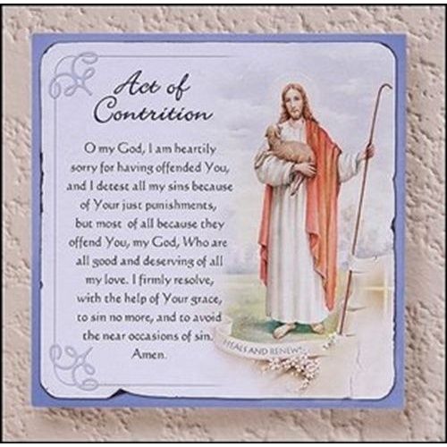 Act of Contrition wall plaque