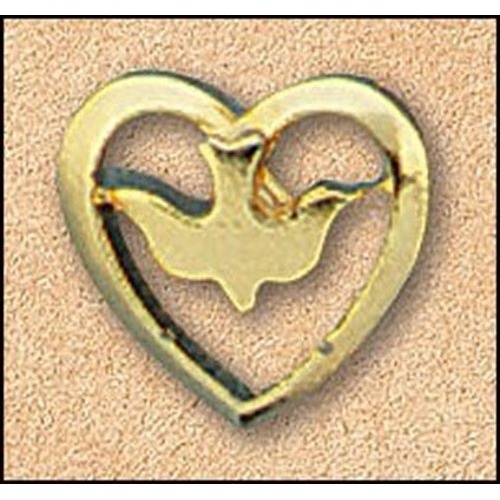 Dove in Heart lapel pin
