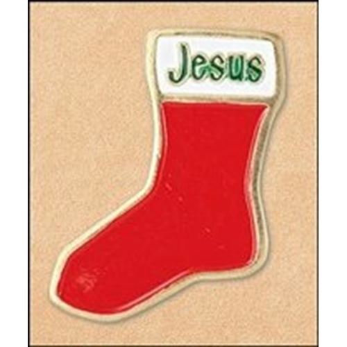 Jesus Christmas Stocking Lapel Pin