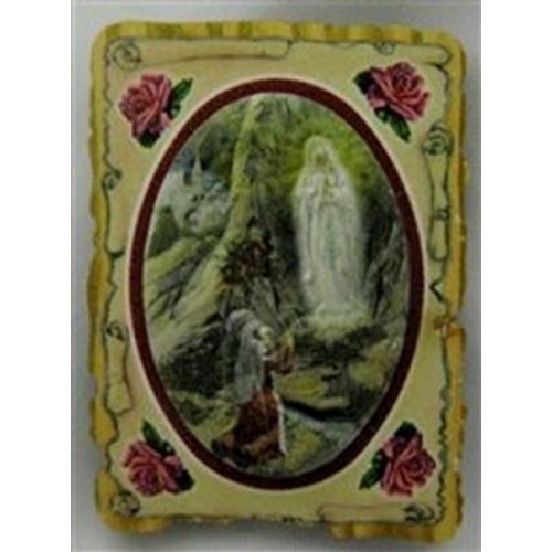 Our Lady of Lourdes Flower Magnet