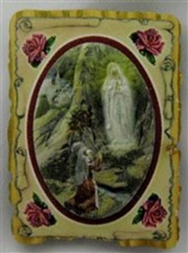 Our Lady of Lourdes Flower Magnet