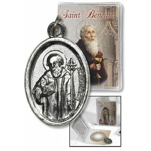 St Benedict Medal and Folder with Prayers