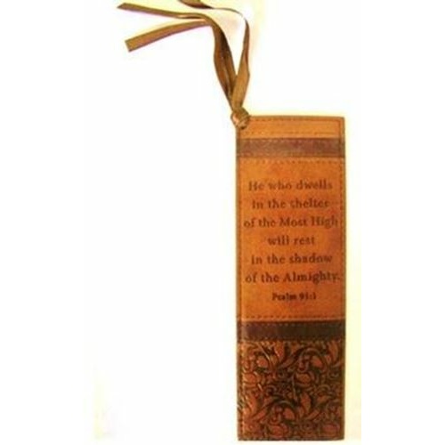 Lux  Leather Bookmark - He who dwells in the Shelter - Ps: 91:1
