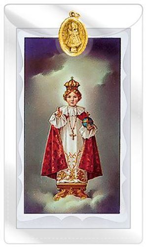 Infant of Prague  gold Medal with Powerful Novena of childlike confidence.