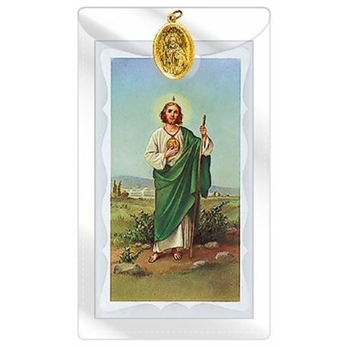 St Jude gold Medal with  Prayer Card