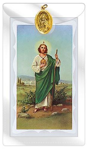 St Jude gold Medal with  Prayer Card