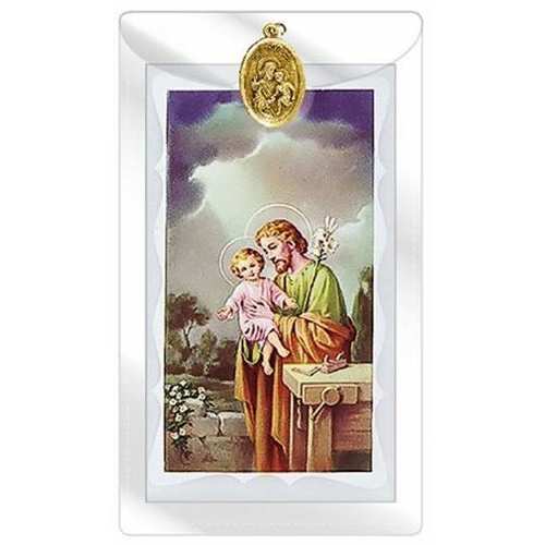 St Joseph  Medal with Prayer Card