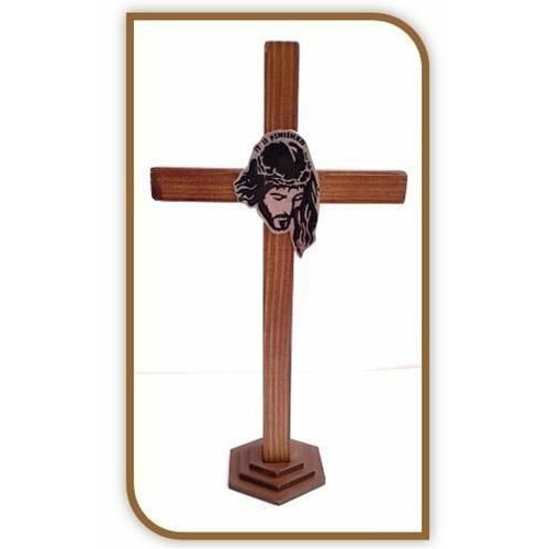 29cm Ecce Homo - Face of Jesus Wooden Standing Cross