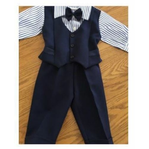 Christening / Baptism Boys suit - long sleeves & pants - Navy