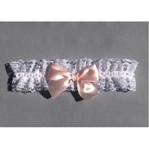 Baptism head band in White and Pink