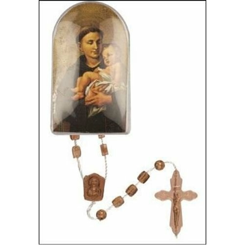 32cm Beige St Anthony Rosary in box