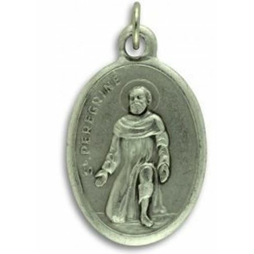 Sterling silver - St Peregrine Medal - Patron Saint of Cancer & Aids