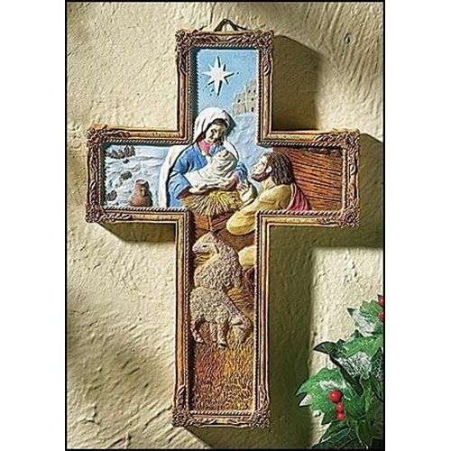 22.5cm Nativity Wall Crucifix