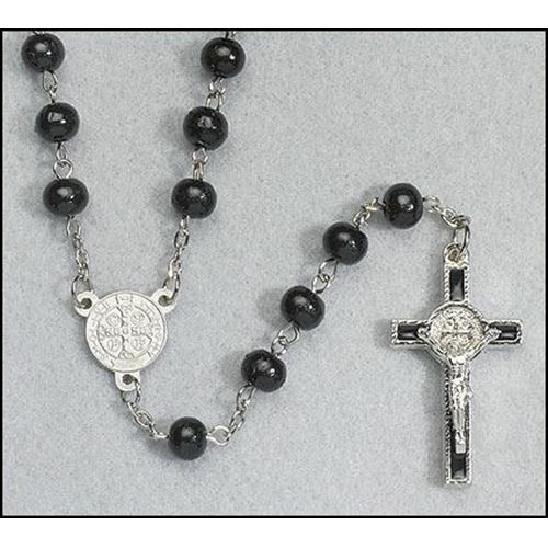 Wooden Black St Benedict Rosary