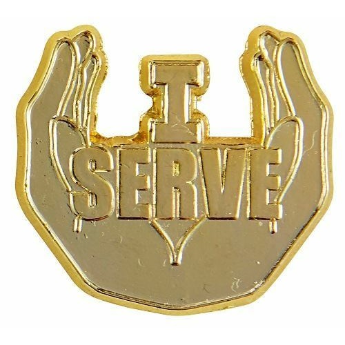 I Serve  lapel pin