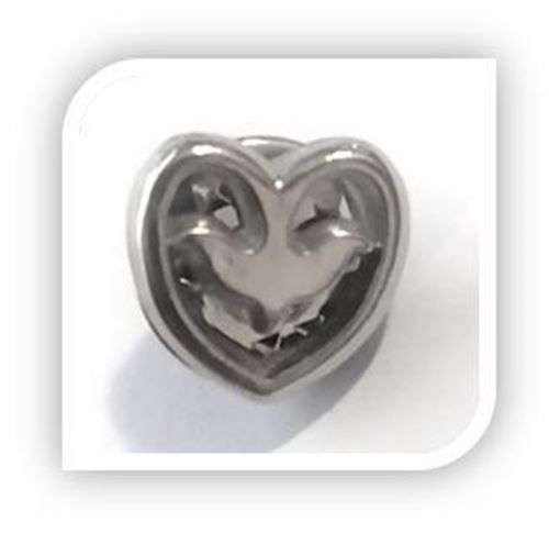 Dove in Heart lapel Pin