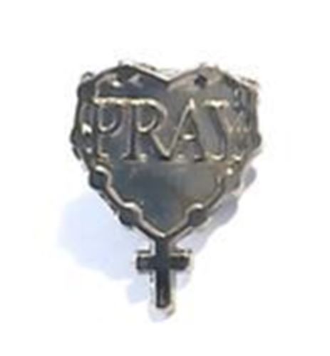 Pray / Rosary lapel Pin